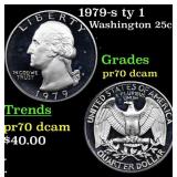 Proof 1979-s ty 1 Washington Quarter 25c Grades GE