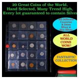 20 Great Coins of the World, hand selected, many t