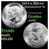 1971-s Silver Eisenhower Dollar 1 Grades GEM Unc