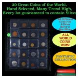 20 Great Coins of the World, hand selected, many t