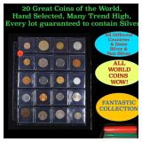 20 Great Coins of the World, hand selected, many t