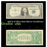 1957A $1 Blue Seal Silver Certificate Grades vf+