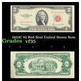 1953C $2 Red Seal United States Note Grades vf++