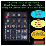 20 Great Coins of the World, hand selected, many t