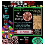 1-10 FREE BU RED Penny rolls with win of this 1989