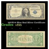 1957B $1 Blue Seal Silver Certificate Grades vf+