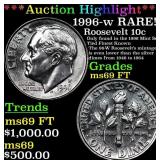 ***Auction Highlight*** 1996-w Roosevelt Dime RARE
