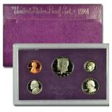 1984 Mint Proof Set, 5 Coins Inside!