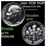 Proof 1961 Roosevelt Dime TOP POP! 10c Graded pr70