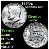 1982-p Kennedy Half Dollar 50c Grades GEM+ Unc