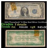 1934 "Funnyback" $1 Blue Seal Silver Certificate G