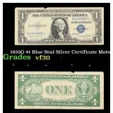1935G $1 Blue Seal Silver Certificate Grades vf++