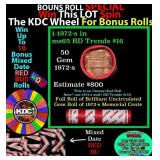 1-10 FREE BU RED Penny rolls with win of this 1972