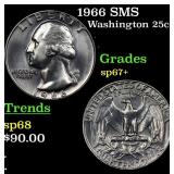 1966 SMS Washington Quarter 25c Grades sp67