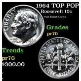Proof 1964 Roosevelt Dime TOP POP! 10c Graded pr70