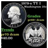 Proof 1979-s TY I Washington Quarter 25c Grades GE