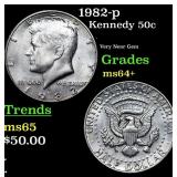 1982-p Kennedy Half Dollar 50c Grades Choice+ Unc