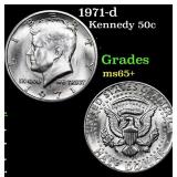1971-d Kennedy Half Dollar 50c Grades GEM+ Unc