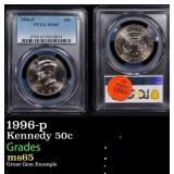 PCGS 1996-p Kennedy Half Dollar 50c Graded ms65 By