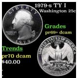 Proof 1979-s TY I Washington Quarter 25c Grades GE