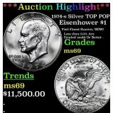 ***Auction Highlight*** 1974-s Silver Eisenhower D