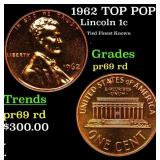 Proof 1962 Lincoln Cent TOP POP! 1c Graded pr69 rd
