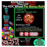 1-10 FREE BU RED Penny rolls with win of this 1960