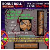 CRAZY Nickel Wheel Buy THIS 1991-p solid  BU Jeffe