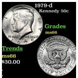 1979-d Kennedy Half Dollar 50c Grades GEM+ Unc
