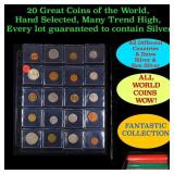20 Great Coins of the World, hand selected, many t