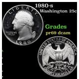 Proof 1980-s Washington Quarter 25c Grades GEM++ P