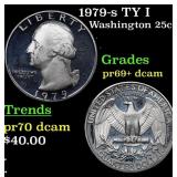 Proof 1979-s TY I Washington Quarter 25c Grades GE