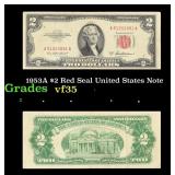 1953A $2 Red Seal United States Note Grades vf++