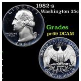 Proof 1982-s Washington Quarter 25c Grades GEM++ P