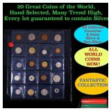 20 Great Coins of the World, hand selected, many t