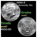 ***Auction Highlight*** 1990-d Kennedy Half Dollar