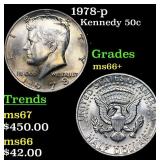 1978-p Kennedy Half Dollar 50c Grades GEM++ Unc