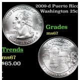 2009-d Puerto Rico Washington Quarter 25c Grades G