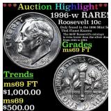 ***Auction Highlight*** 1996-w Roosevelt Dime RARE