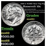 1996-w Roosevelt Dime RARE! Near Top Pop! 10c Grad