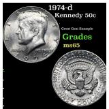 1974-d Kennedy Half Dollar 50c Grades GEM Unc