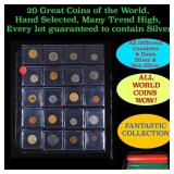 20 Great Coins of the World, hand selected, many t