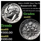 1996-w Roosevelt Dime RARE! Near Top Pop! 10c Grad