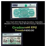 Very Cool 1872 $50 South Carolina, Columbia Obsole