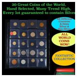 20 Great Coins of the World, hand selected, many t