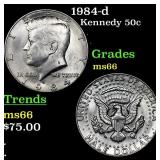 1984-d Kennedy Half Dollar 50c Grades GEM+ Unc