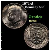 1971-d Kennedy Half Dollar 50c Grades GEM+ Unc