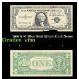 1957A $1 Blue Seal Silver Certificate Grades vf++