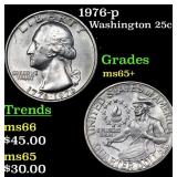 1976-p Washington Quarter 25c Grades GEM+ Unc