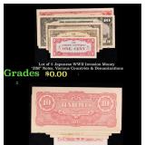 Lot of 5 Japanese WWII Invasion Money "JIM" Notes,